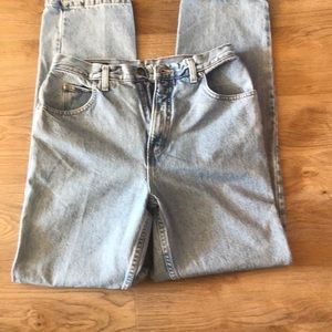 1980’s Vintage High Waisted Jeans Grunge Light Wash size 10 EUC! Lands End